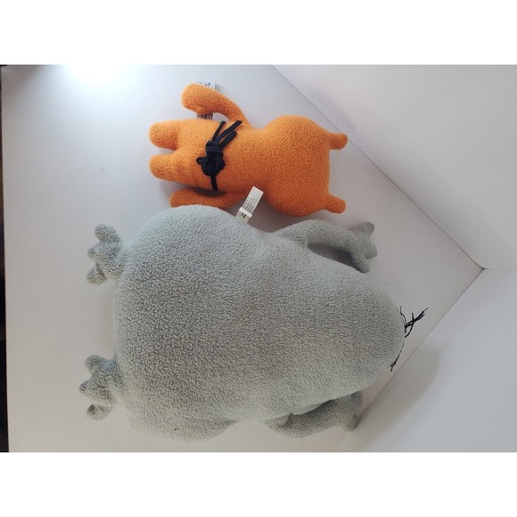 Vintage Ugly Dolls Set 2007 Ugly Ghost & 2002 Wage With Denim Apron - Picture 9 of 9